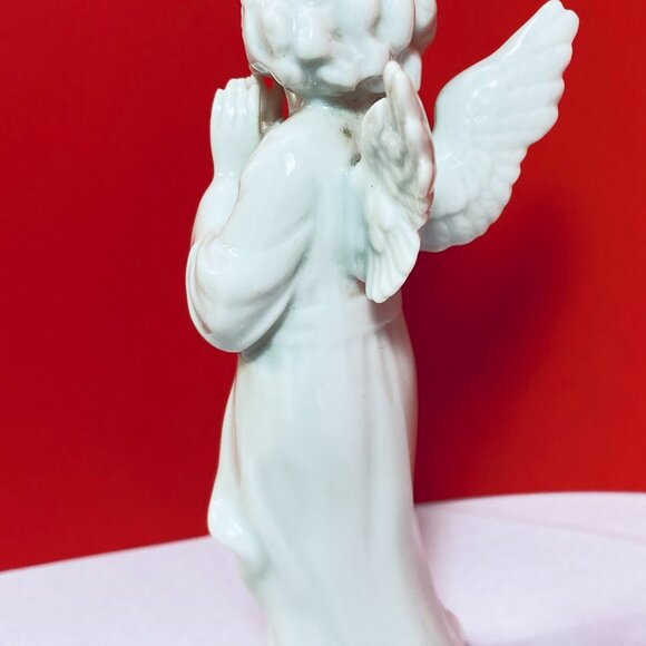 VNTG Metzler & Ortloff 7256 Germany Standing Praying Angel Porcelain 5" Figurine - Picture 4 of 8